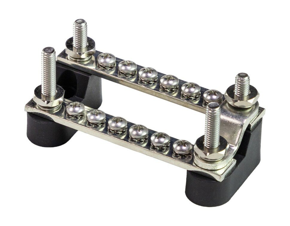 Колодка распределительная электромонтажная с защитной крышкой, 2 планки по 6 контактов (Москва)