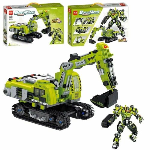 K0621 Конструктор Technic экскаватор робот трансформер 2 в 1 917 деталей