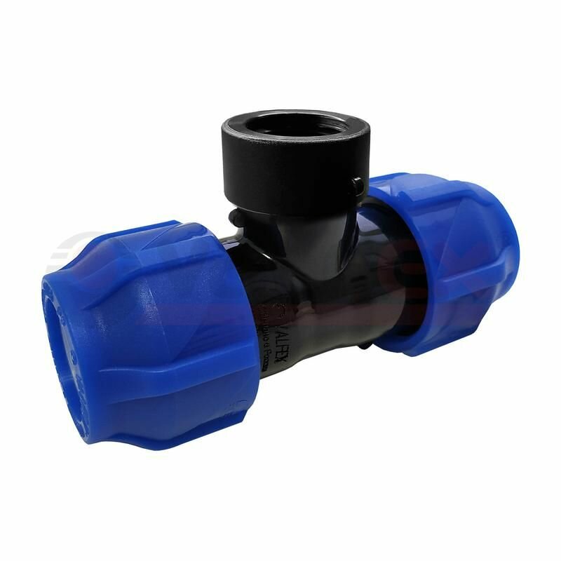 Тройник компрессионная ПЭ Дн 32х1/2"х32 ВР Ру16 VALFEX 1210013201232