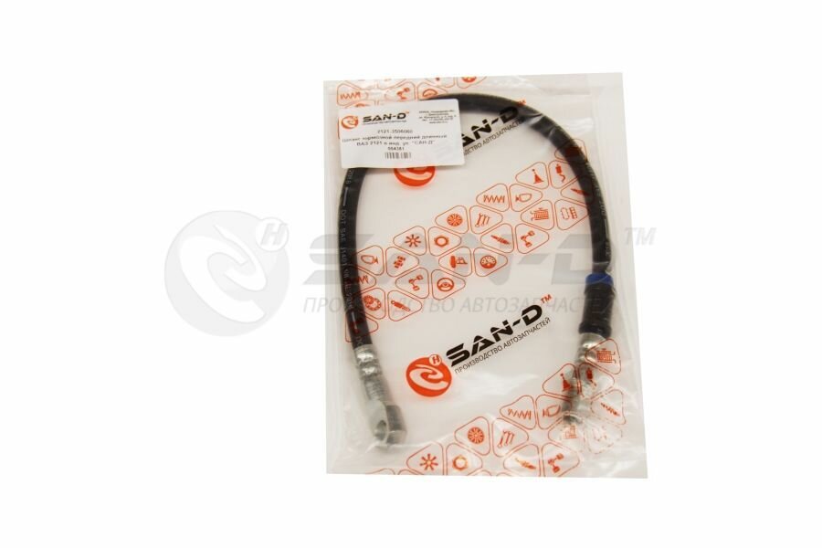 фото Шланг тормозной передний длинный / верхний Нива ВАЗ 2121 21213 21214 2131 / 4 4 М / 2121-3506060