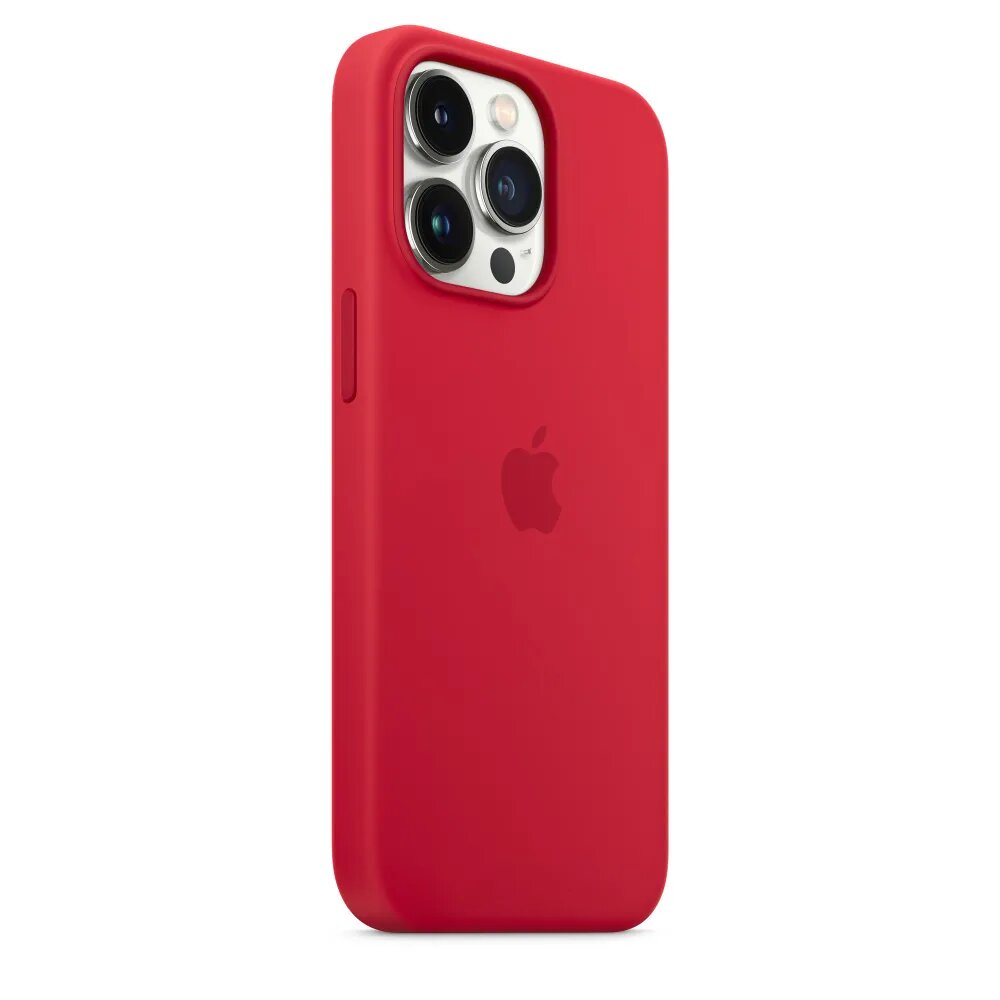 Чехол силиконовый MagSafe для iPhone 13 Pro Red с анимацией NFC, Silicone case MagSafe для айфон 13 Про - Красный — фото 1