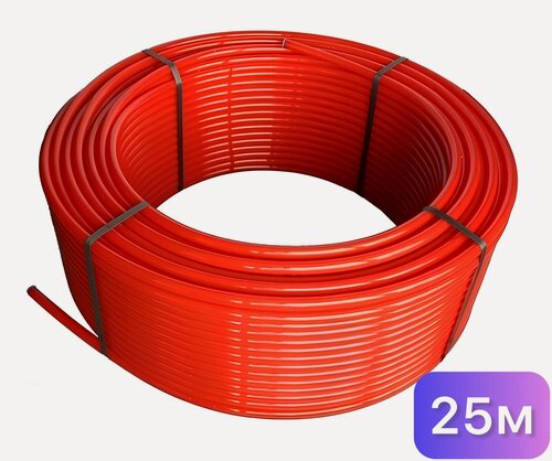 Изображение товара Труба из сшитого полиэтилена повышенной термостойкости для теплого пола PER-T Ф16х2.0 мм (красная), отрезок-25м