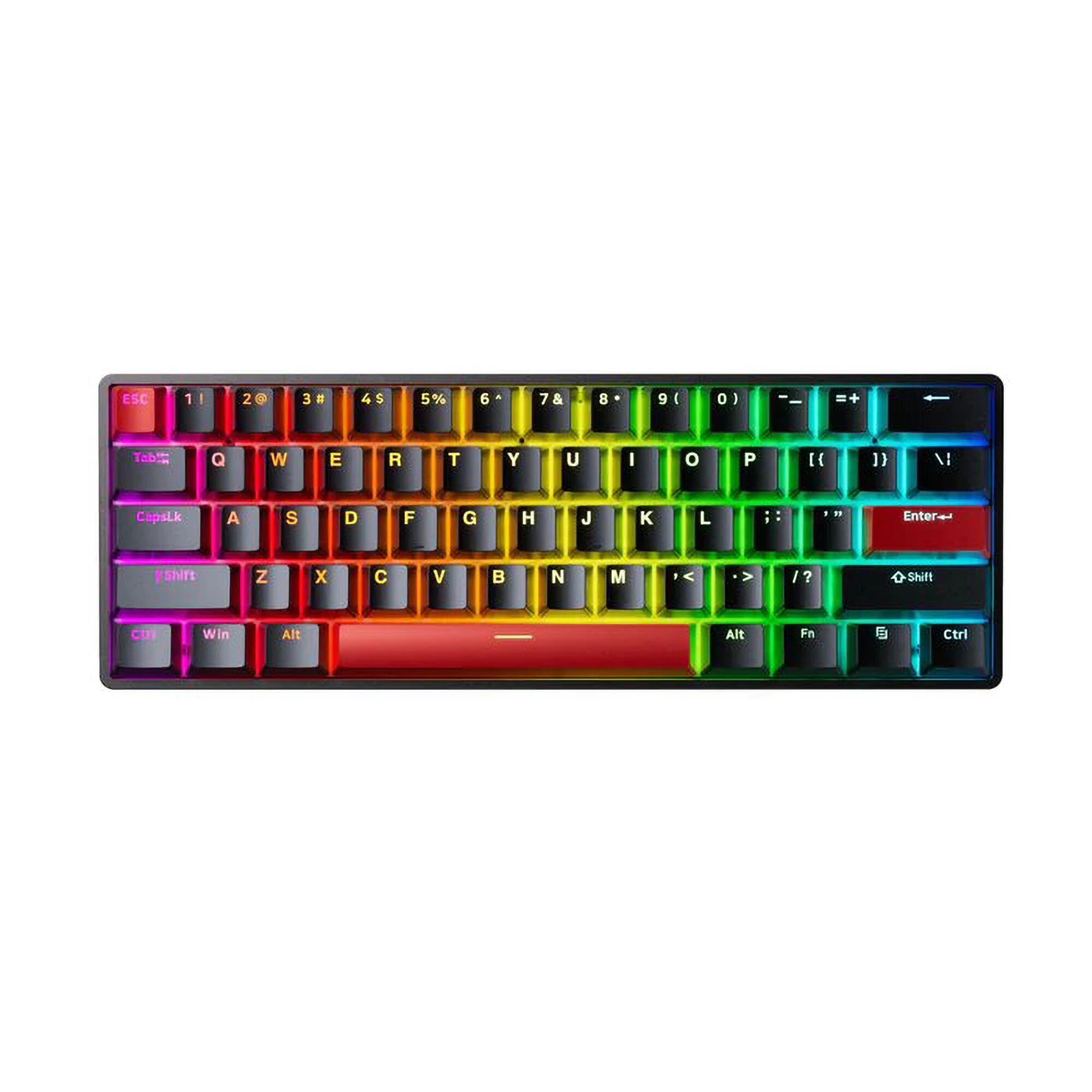 DrunkDeer G60 HE Игровая клавиатура с магнитным переключателем Rapid Trigger 61-клавишная компактная механическая проводная клавиатура по индивидуальному заказу с RGB-подсветкой, OEM-Black
