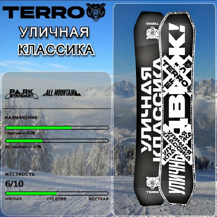 Сноуборд TERRO X уличная класика WIDE 163 см
