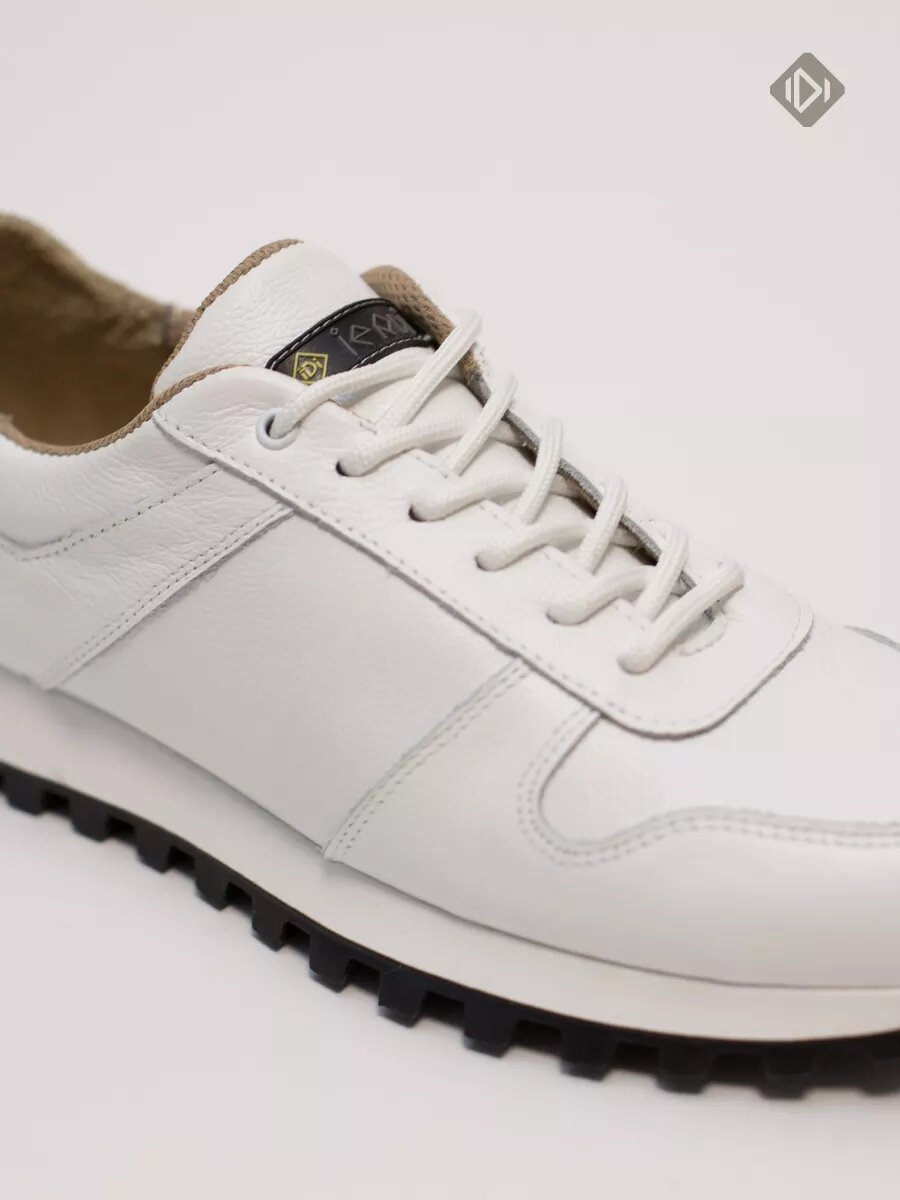 Шнурки IERDI для ботинок кроссовок и берцев круглые, белые, длина 100см, диаметр 4.5мм — фото 1