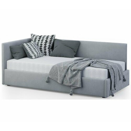 Тахта Лайфмебель Каролина-2 90х200 с ПМ велюр bingo ash