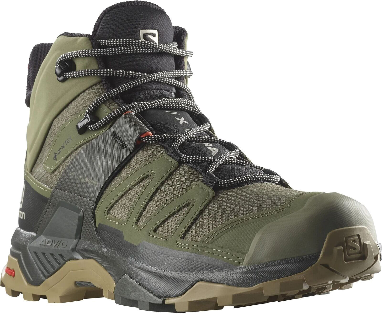 Ботинки Salomon X Ultra 4 Mid Gtx, размер 9.5 UK, зеленый — фото 1