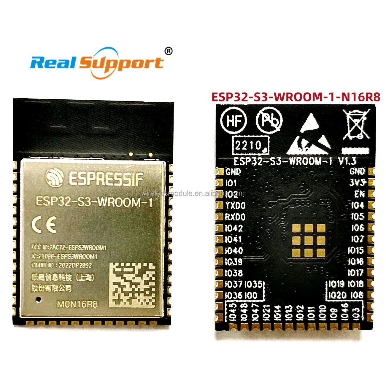 ESP32 S3 WROOM 1 4 МБ 8 МБ 16 МБ ESP32-S3-WROOM-1-N16R8 Модуль энергопотребления Wi-Fi Blueteeth с сертификацией FCC KCC CE TELEC, 8MB