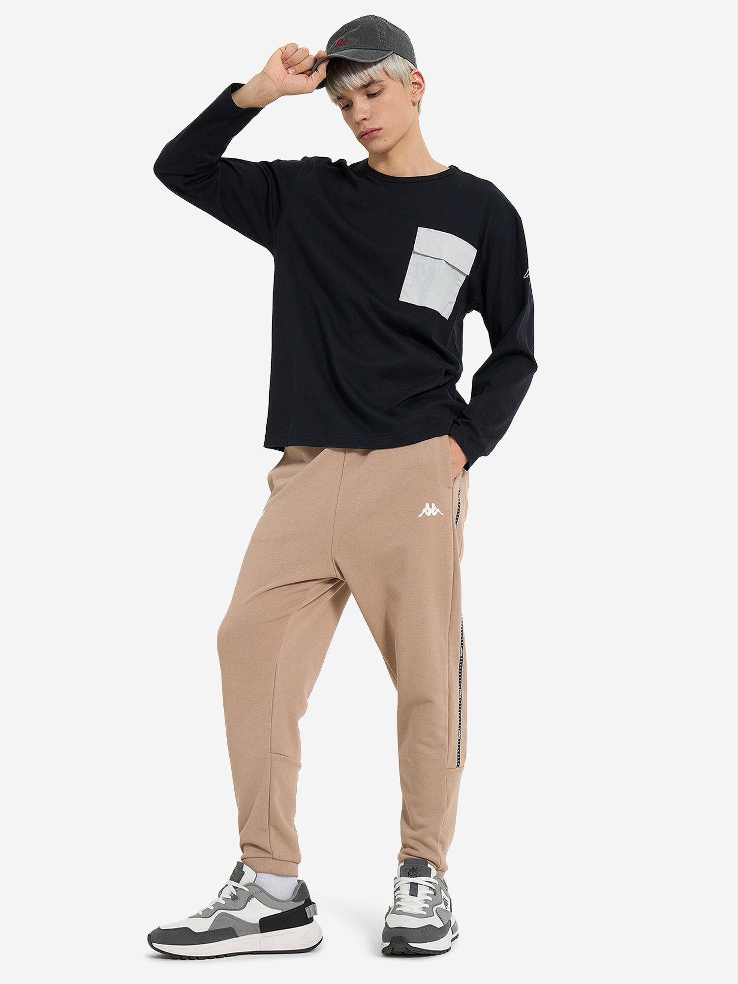 Брюки Kappa, размер 52-54, бежевый — фото 1