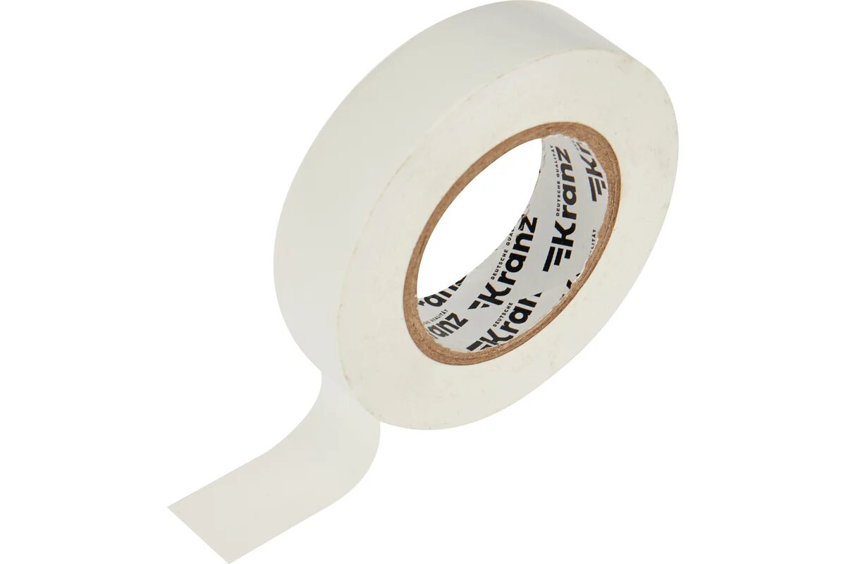 Изолента ПВХ KRANZ 013х19 мм 25 м белая KR-09-2201