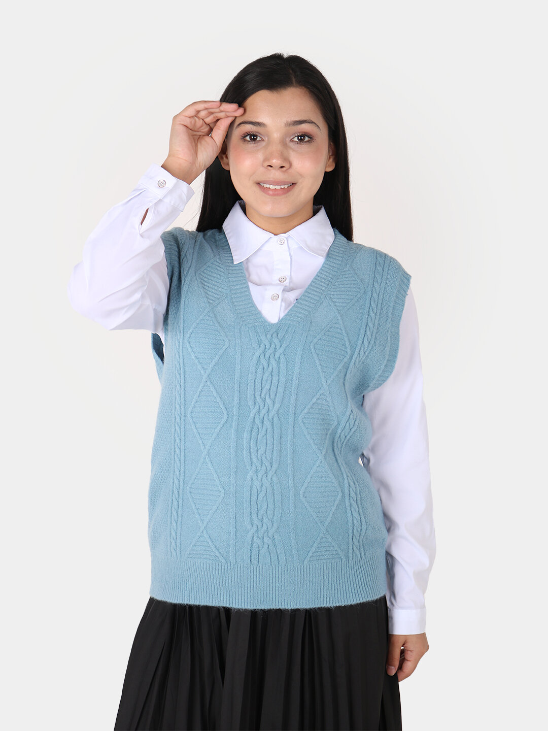 Кардиган  48, размер One Size, , ледяной