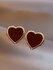 Серьги в форме сердечек, женские, Алый