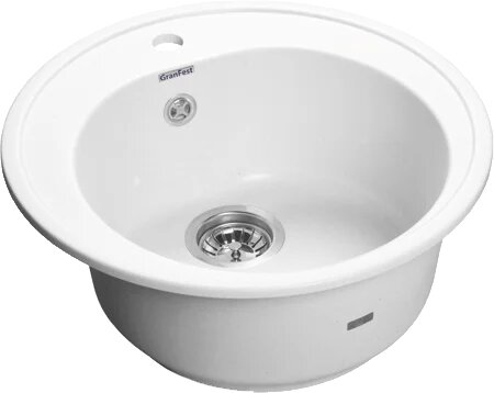 Мойка кухонная GranFest Rondo GF-R510 51x51 круглая белая российская