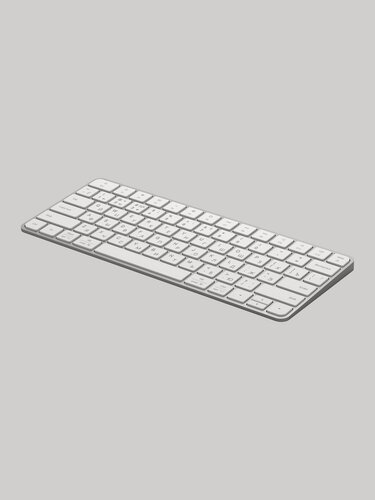 Изображение товара Клавиатура беспроводная Alum Keyboard для ноутбука, компьютера MAC, Windows, 500 мАч, алюминий, белый, 71110, Deppa