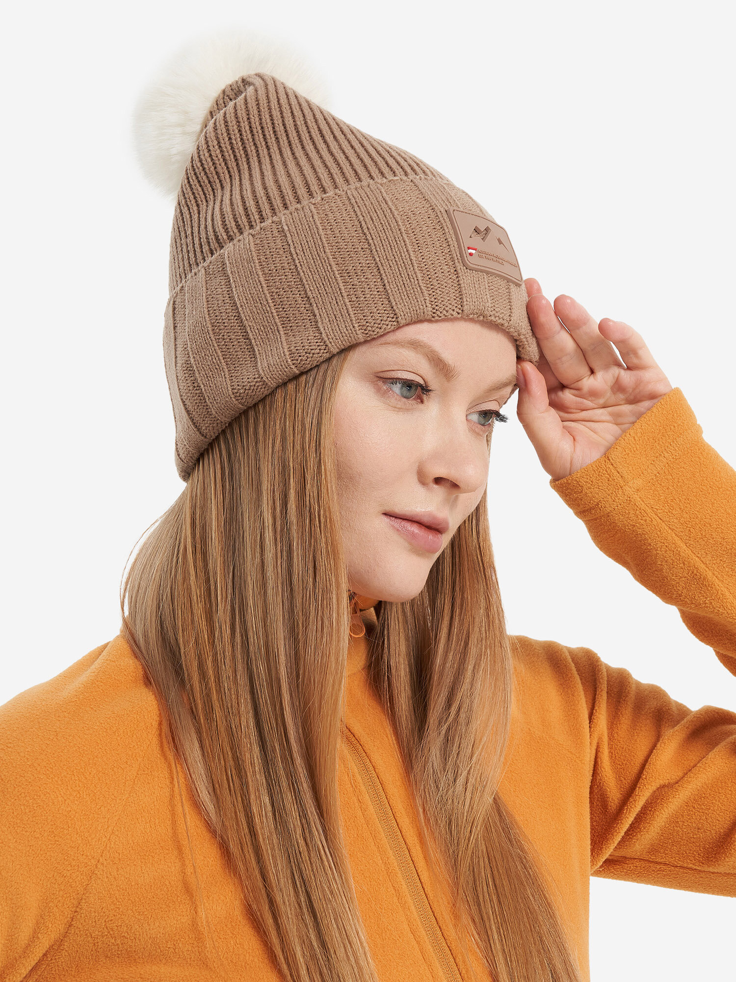 Шапка Zanier для женщин, размер one size, кофейный