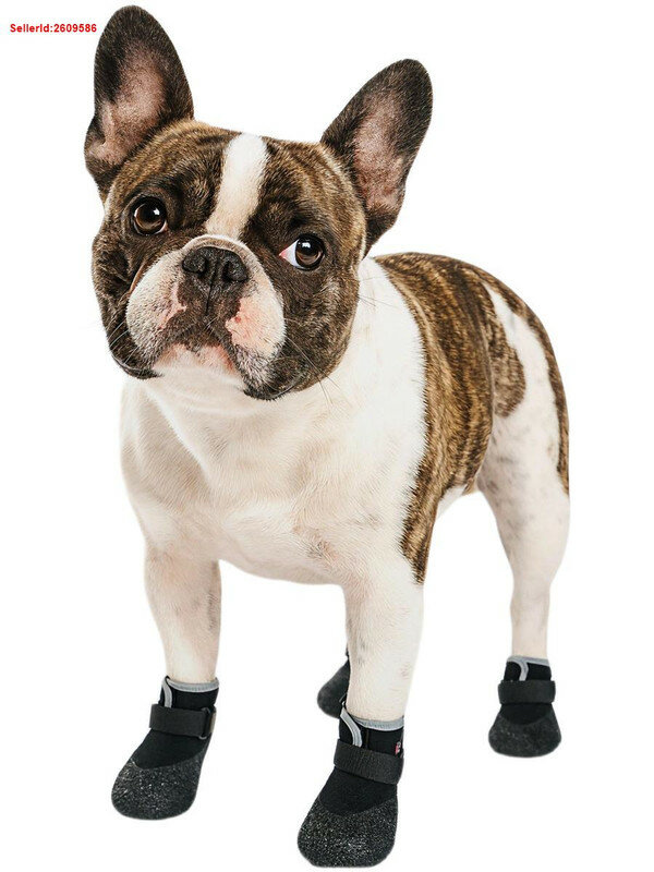 Обувь для собак средних пород с защитой от реагентов и соли прорезиненные носки для собак с фиксаторами размер 3