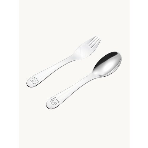 Набор Детские Столовые Приборы от 3 лет 2 ШТ сталь 180 посуда для детей ложка вилка 443₽