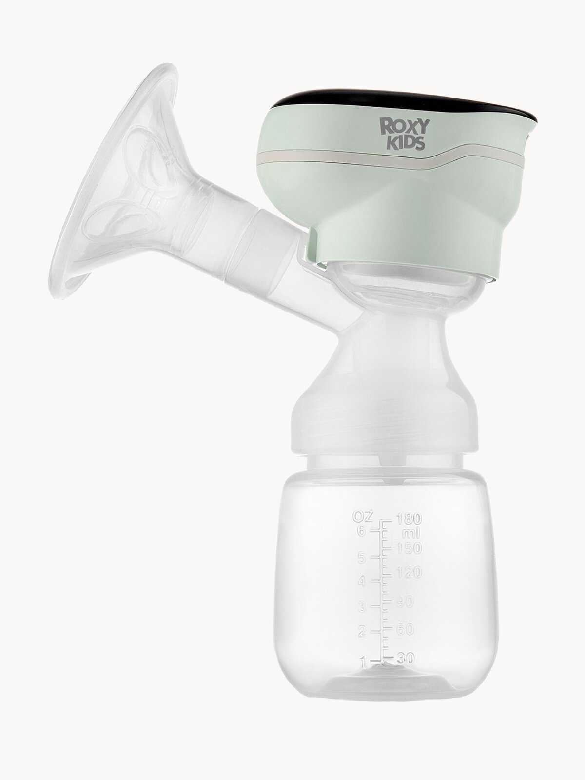 Молокоотсос электрический ROXY-KIDS с бутылочкой цвет зеленый