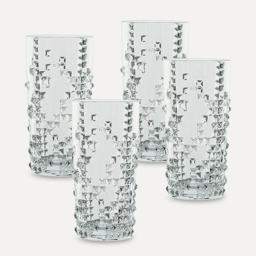 Изображение товара Набор из 4-х стаканов PUNK, объем: 390 мл, материал: хрустальное стекло N99498