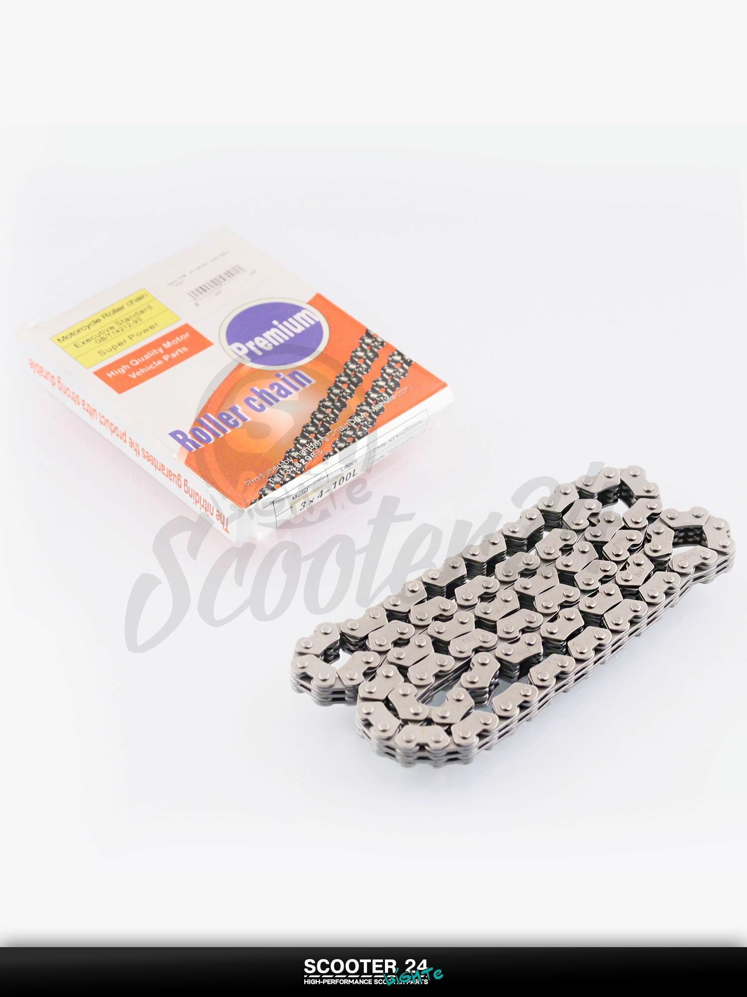 Цепь ГРМ на китайский 4T мотоцикл и мопед CB150 (3x4-100L) "RCP"