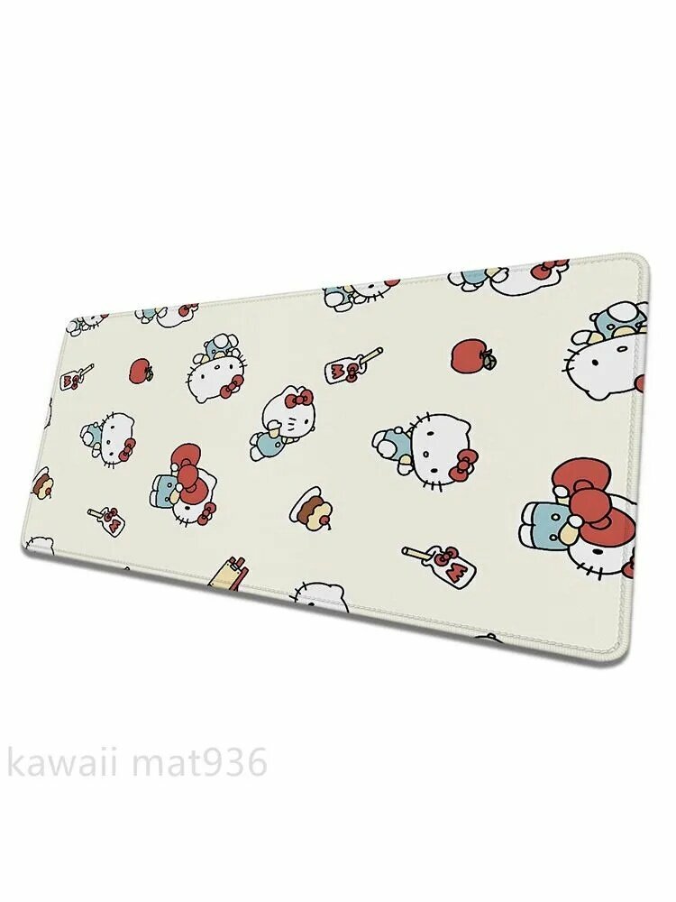 Hello Kitty Коврик для мыши, XXL, светло-бежевый, голубой