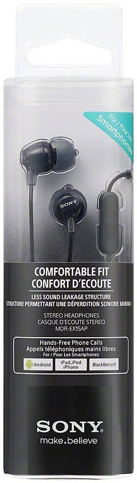 Наушники Sony MDR-EX15AP Black