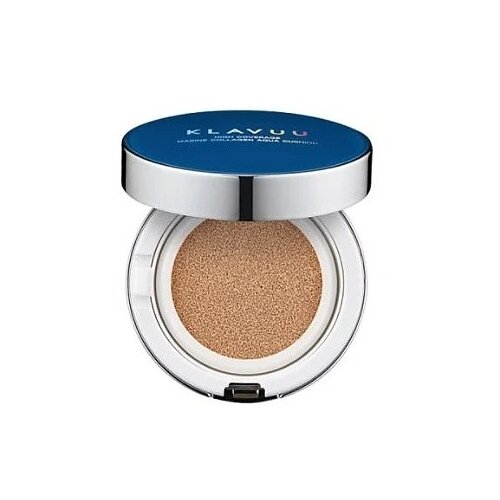 KLAVUU Тональный кушон Blue Pearlsation High Coverage Marine Collagen Aqua Cushion с запасным рефиллом, оттенок: 21