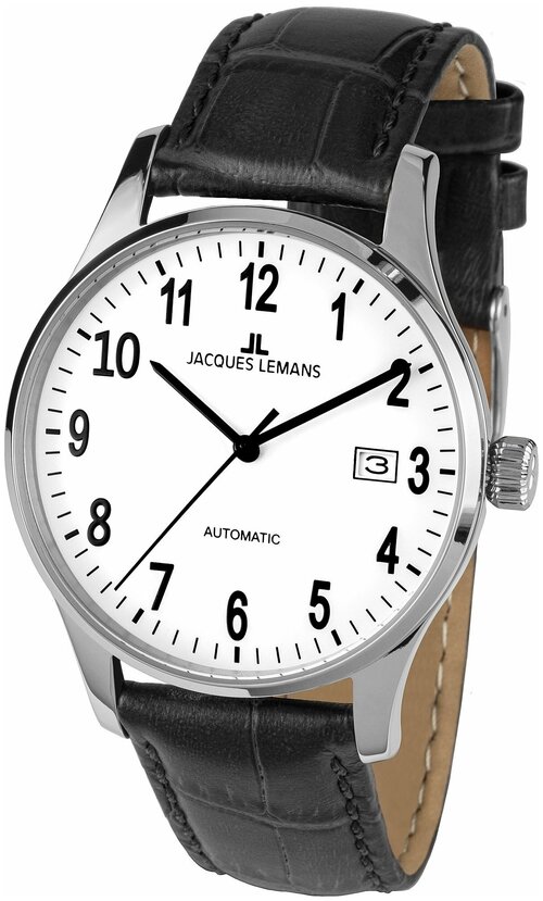 Наручные часы JACQUES LEMANS 1-2073C, черный, серебряный