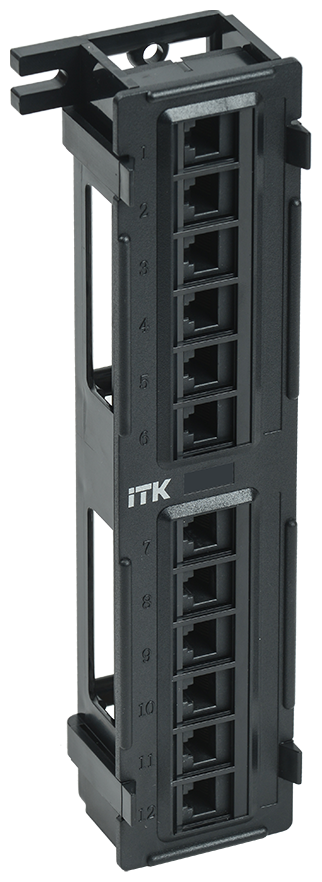 Патч-панель настенная кат.6 UTP 12 портов (IDC Dual) ITK PP12-C6U-D05 (1 шт.)