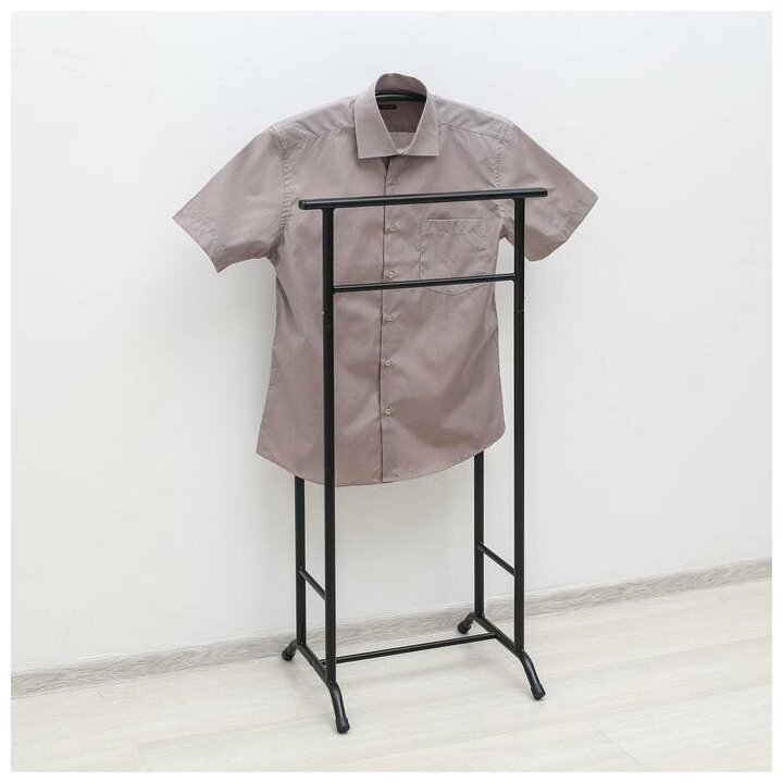 Вешалка костюмная «Стиль», 47×34,8×108 см, цвет чёрный - фотография № 2