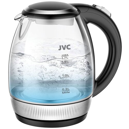 Чайник JVC JK-KE1516 сталь/черный стекло