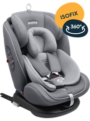 Автокресло JUNION Odri группа 0+/1/2/3 (0-36 кг), 360°, Isofix, серое