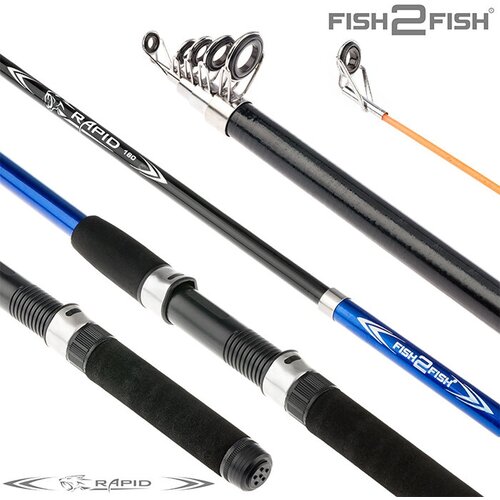 спиннинг телескопический стеклопл к с fish2fish rapid new 10 40 3 6 м blue Спиннинг телескоп стекло к/с Fish2fish Rapid New (10-40) 3,6 м Blue