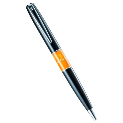 Ручка шариковая Pierre Cardin Libra, латунь/нержавеющая сталь, цвет черный-оранжевый (PC3401BP)