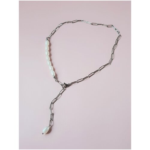 Колье Академия Важности, жемчуг культивированный, длина 51.6 см, серебряный, белый