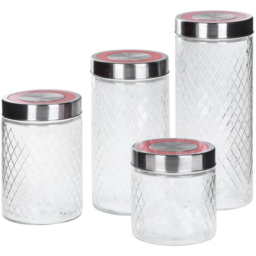 Набор банок 4шт 2/1.6/1.2/0.8л.