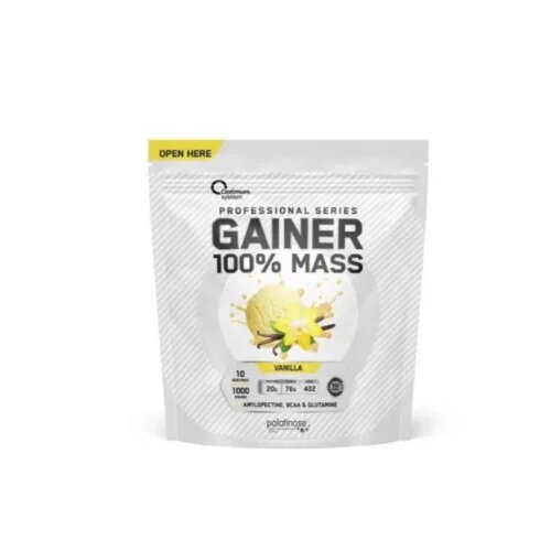 Гейнер Optimum system Gainer 100% Mass, 1000 г, ваниль гейнер optimum system gainer 100% mass 3000 г клубника