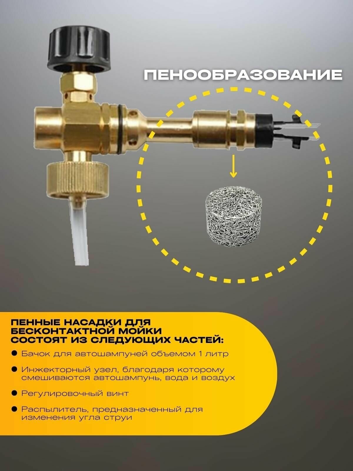 Пенная насадка (пеногенератор) для минимоек Karcher (Керхер) K2-K7 - фотография № 4