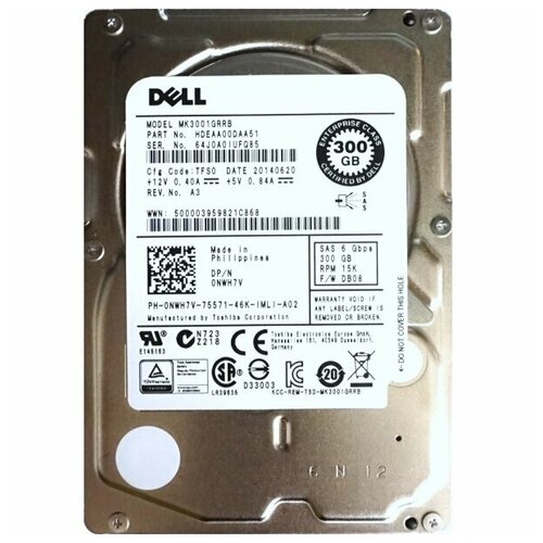 300 ГБ Внутренний жесткий диск Dell NWH7V (NWH7V)