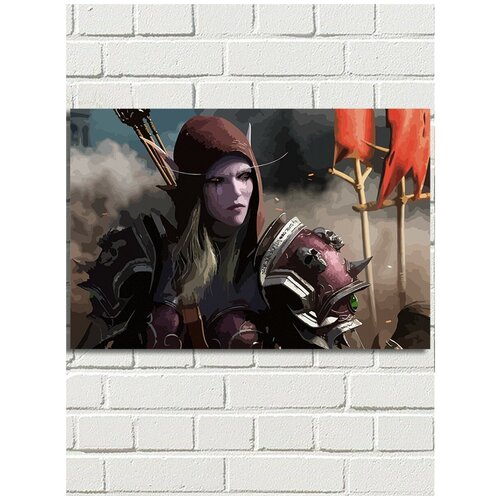Картина по номерам Игра WOW World of Warcraft Сильвана - 6021 Г 60x40 картина по номерам на холсте игра world of warriors 11214 г 60x40