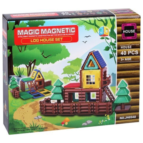 Конструктор Наша игрушка Magic magnetic. Log house set JH8948, 40 дет. конструкторы наша игрушка магнитный 40 деталей y74558340