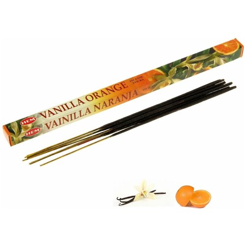 Палочки для благовоний HEM Vanilla Orange, 8 шт