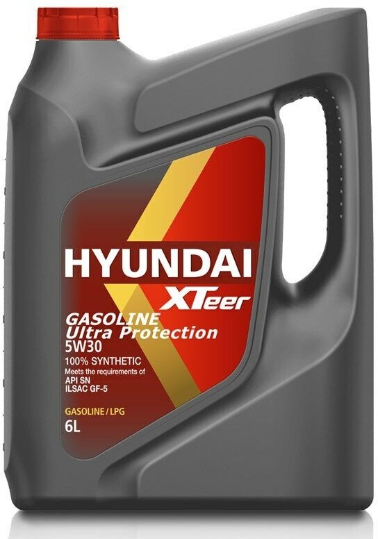 Масло моторное hyundai xteer gasoline ultra protection 5w-30 6 л 1061011