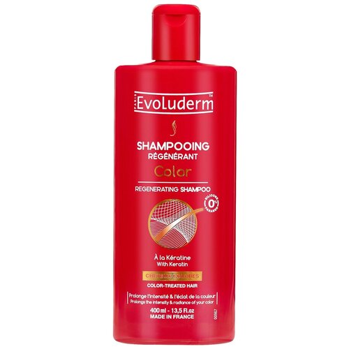 Evoluderm шампунь Color Regenerating для окрашенных волос с кератином, 400 мл