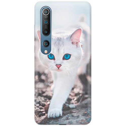 фото Силиконовый чехол на xiaomi mi 10 / сяоми ми 10 с принтом "голубоглазый кот" gosso