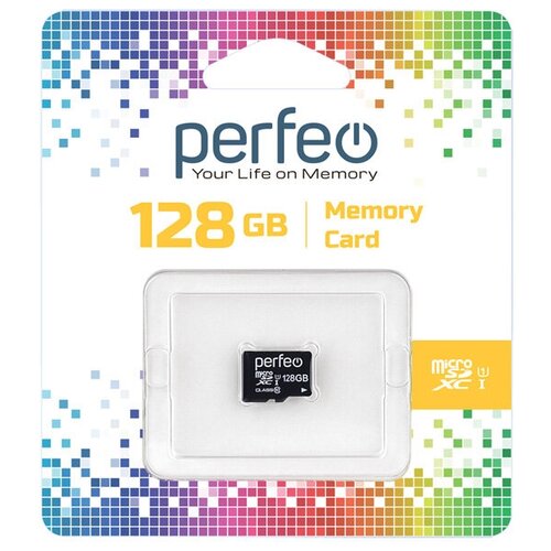 Карта памяти Perfeo microSDXC 128GB (Cl10) UHS-1 без адаптера карта памяти perfeo microsd 16gb cl10 без адаптера