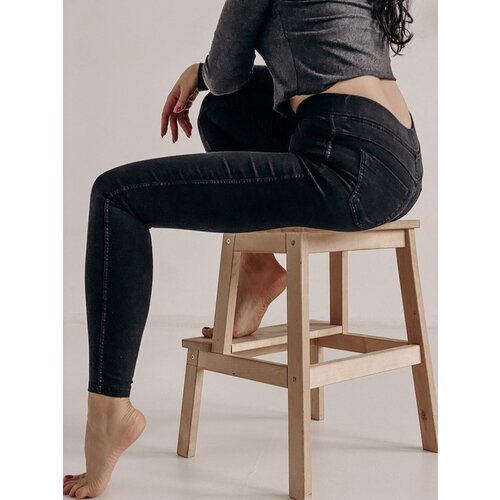 фото Джинсы скинни bun, размер 52, черный