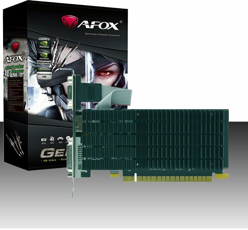 Videocard Afox GeForce Gt710, Af710-1024d3l5-v3, 1Gb Ddr3, 64bit, Dvi/hdmi/vga, LP, 1xFan, RTL .