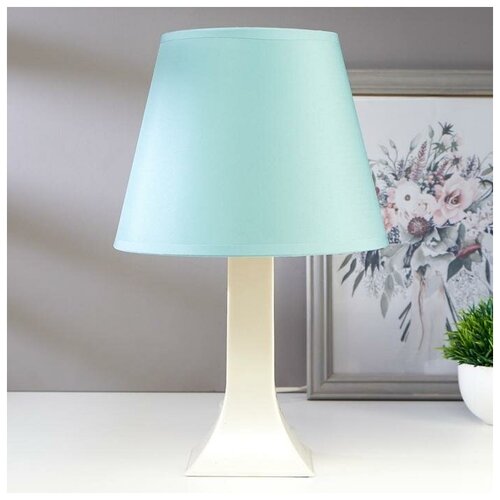 фото Лампа настольная 62104 1хе27 15вт светло-бирюзовый d=22 см, h=34,5 см risalux