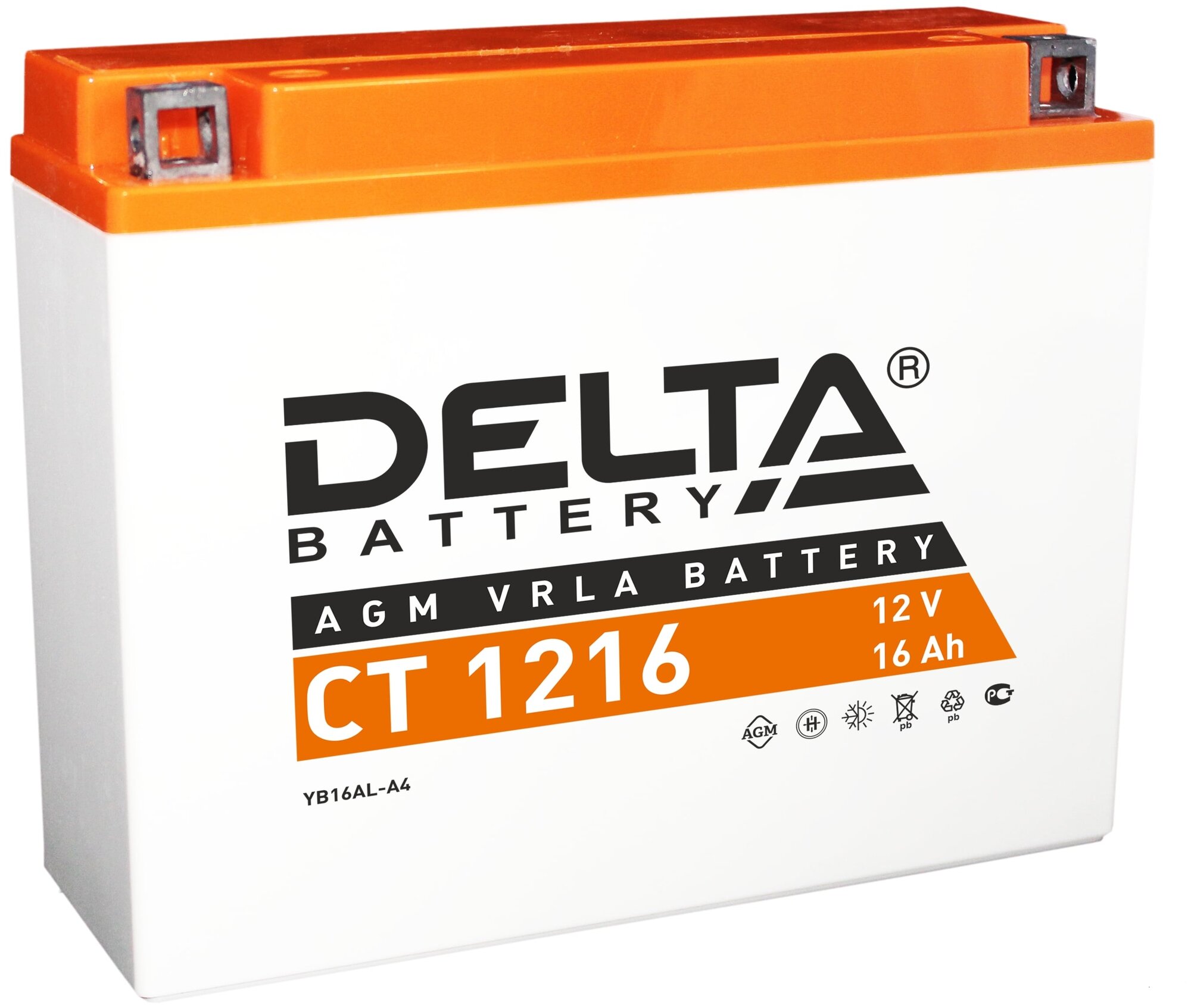 Аккумулятор DELTA Battery мото AGM 20 А/ч обратная R+ 177x88x154 EN270 А